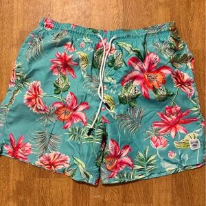 Tropical Floral Men's Swim Trunks